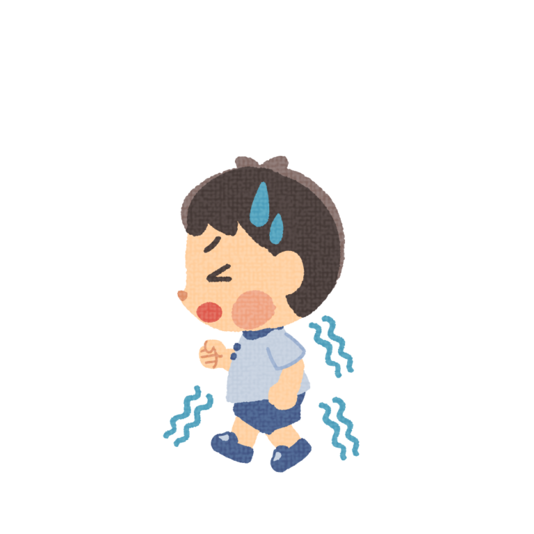 身体の動きが遅くなる男の子(パーキンソン病) | イラストワールド 〜無料で使えるフリーイラスト素材〜