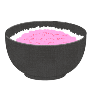 桜でんぶご飯のイラスト