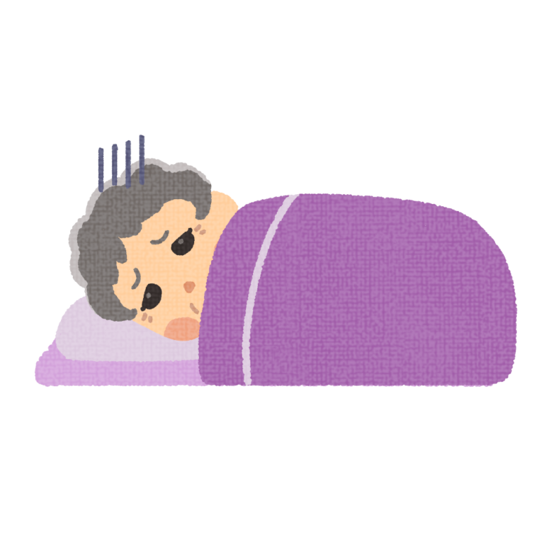 Bedridden grandmother illust world