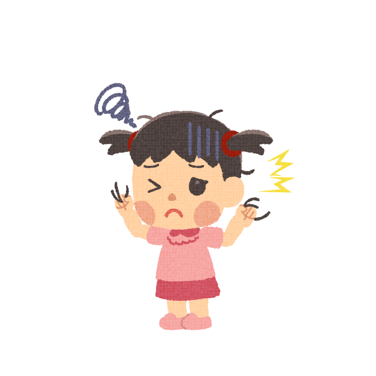 髪をむしる女の子 | イラストワールド 〜無料で使えるフリーイラスト素材〜