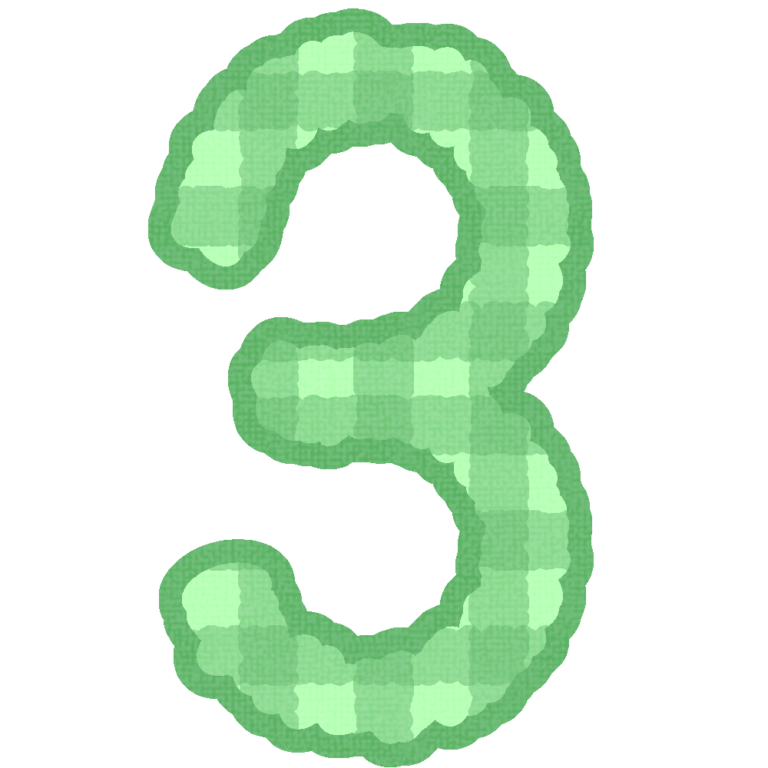 3(数字・かわいい) | イラストワールド 〜無料で使えるフリーイラスト素材〜