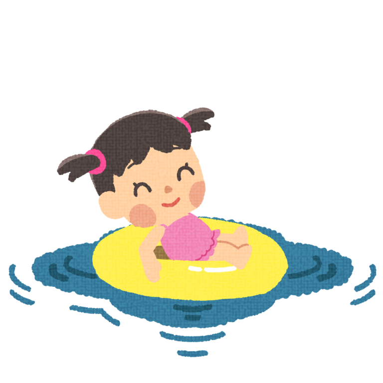 A Girl On A Float In The Sea Illust World a-girl-on-a-float-in-the-sea-illust-world