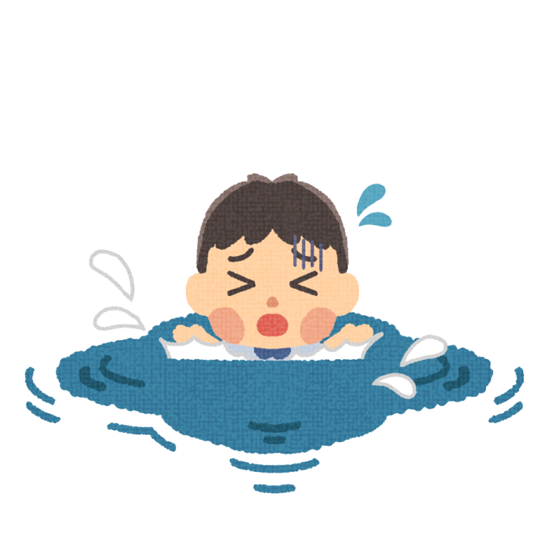 Boys drowning in the sea. | illust world