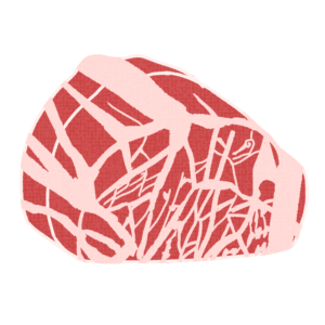 サーロイン（牛肉の切り身）のイラスト