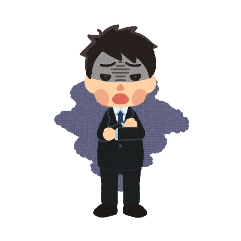 疑心暗鬼になる男性 | イラストワールド 〜無料で使えるフリーイラスト素材〜